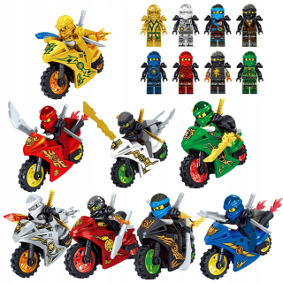 SADA 8 KVALITNÝCH MOTOFIKÁTOROV NINJAGO BLOCKS